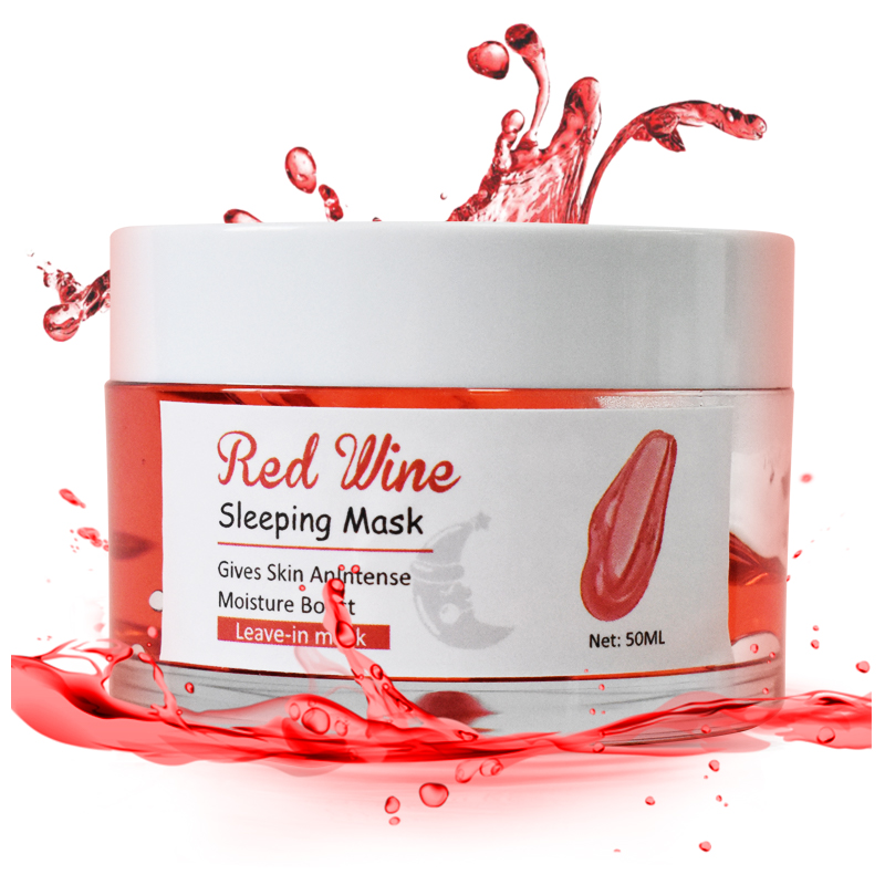Custom Red Wine Face, Overnight Sleeping Facial Beauty Face Skin Care, Deep Cleansing Face for Oily Dry Skin