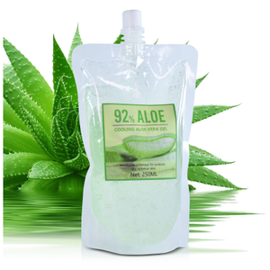 Private Label Aloe Vera Sunburn Relief Moisturizing Fast Absorbing Aloe Soothing Gel for Face Skin Body&Hair