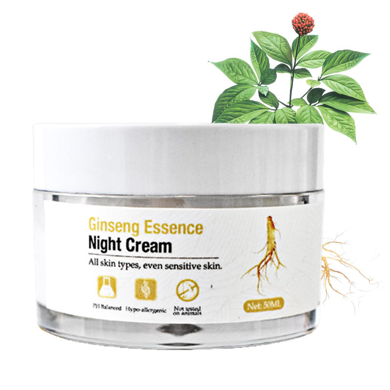 OEM ODM OBM Ginseng Essense Night Cream For Relieve Enlarged Pores, Rough And Dry Skin
