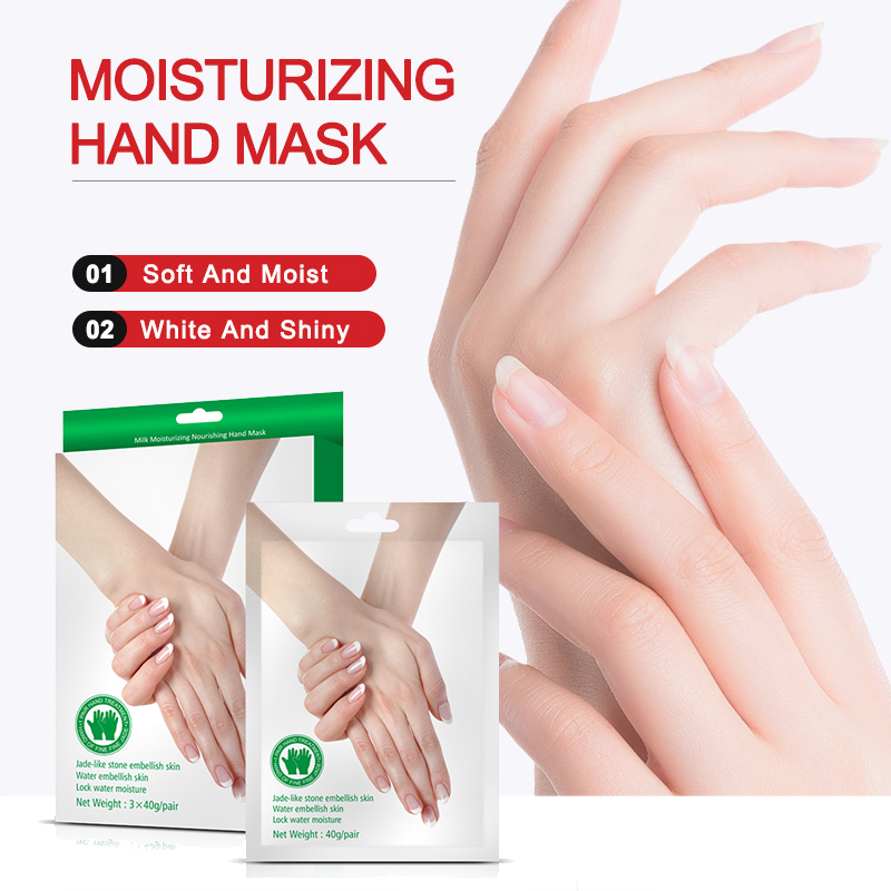 Factory Custom Repairing Hand Mask with Milk Essenceand Shea Butter for Moisturizing, Extra Dry Skin