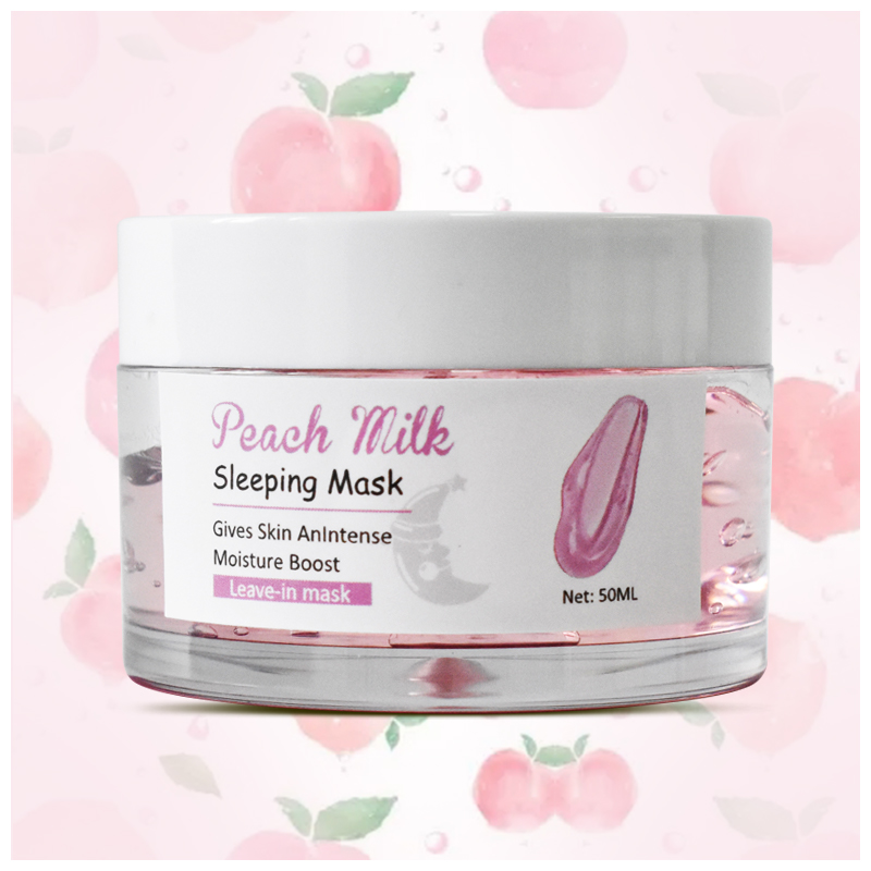 Custom Peach Milk Sleeping Mask Skincare to Soothe Skin for Overnight Glow and Moisture Protection
