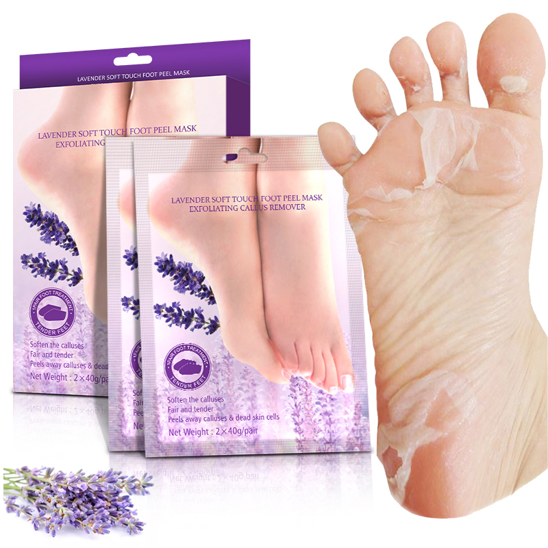 Factory Custom Callused Remove Lavender Foot Mask Peel For Dry Dead Skin, Repair Rough Heels