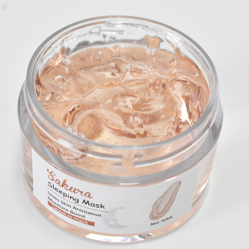 Custom Vegan and Organic Sakura Overnight Moisturizer Hydrating Sleeping Face Mask